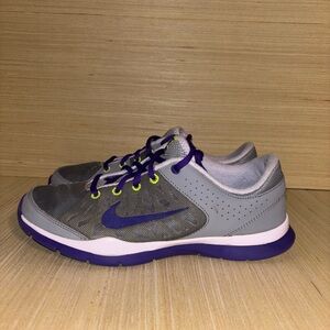 Gray and Purple Nike Athletic Shoes